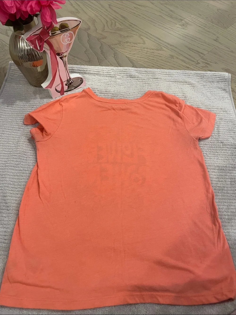 Old Navy Coral 'Flower Power' Graphic Tee